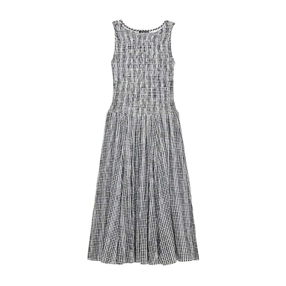 J. Crew Lina Sleeveless Midi Dress in Gingham Medium NEW